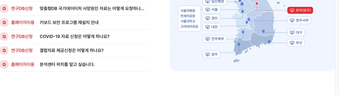 국민건강보험공단 누리집의 건강보험 미환급금 조회 신청 방법 국민건강보험공단 안내 화면